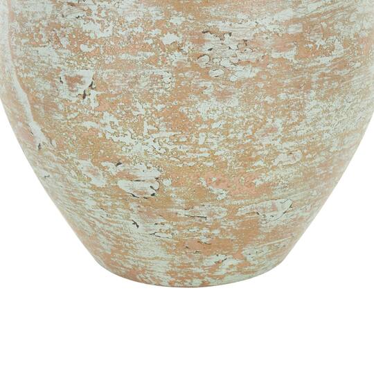 Brown Ceramic Antique Style Textured Patina Vase